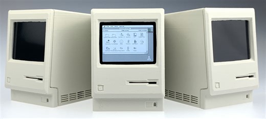 Tiny classic Mac replica made with a Raspberry Pi Pico