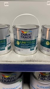 Introducing NEW Dulux Trade Aqua Uniprimer 📢 The ultimate all-in-one primer, suitable for all major interior & exterior surfaces. Making the job of preparation easy and efficient. KEY BENEFITS: ✅ Ultimate adhesion without sanding ✅ Suitable for all major interior & exterior surfaces including uPVC, wood, metal, tiles ✅ Blocks all major stains including water, smoke damage, tannin bleed and rust ✅ Fast drying: 30-minute touch dry, 1-hour recoat ✅ High opacity for use as an undercoat ✅ Water-base
