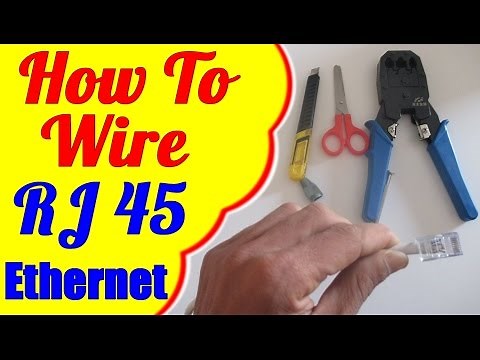 How To Wire RJ45 Cat 5 -5e - 6 ( Ethernet Cable Diagram Color Coding )