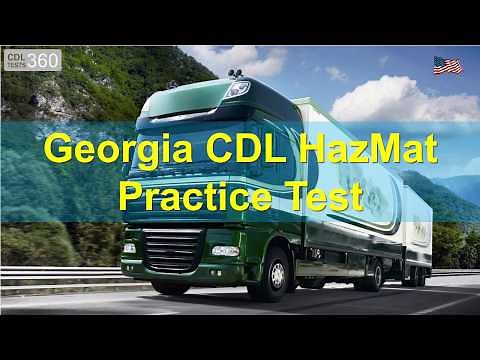Georgia CDL HazMat Practice Test