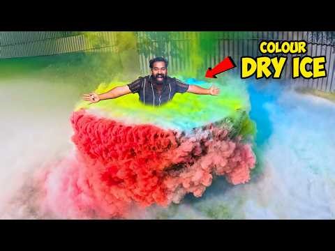 Holi Special Colourful Dry Ice | കളർ ഒഴുകുന്ന മഞ്ഞുമല | M4 Tech |