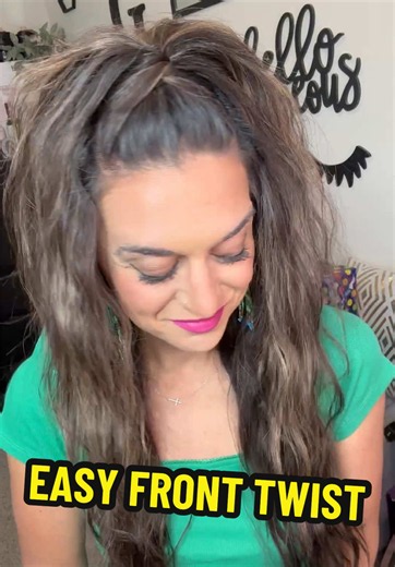 Easy Front Twist Hairstyle: Simple Hair Hack to Keep Hair Out of Face