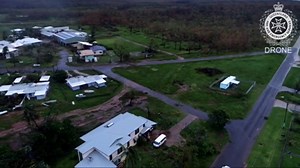 Drone footage of the Lockhart River community after Tropical Cyclone Trevor made landfall as a category three system. The cyclone whipped up winds of more than 130km/h and dumped over 200mm of rain in just six hours. Report on 7 News at 6pm. www.7plus.com.au/news #TCTrevor #CycloneTrevor #7News | 7NEWS Brisbane