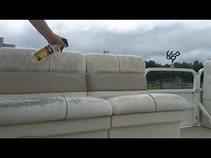 Marine 31 Vinyl cleaner vs. BioKleen for moldy boat seats. CLEAR winner.
