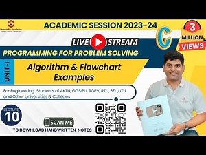 PPS10:Programming For Problem Solving,What is Flow Chart,What is Algorithm ,Important Solved