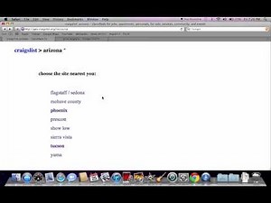 Craigslist Arizona State Locations - How to Search for All Craigslist AZ Pages for Used Cars