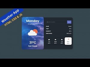 Weather App using HTML CSS and JavaScript