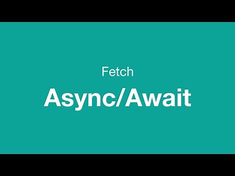 Async/await with Fetch