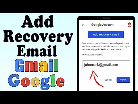 How to Add Recovery Email in Gmail || Add Recovery email to google account