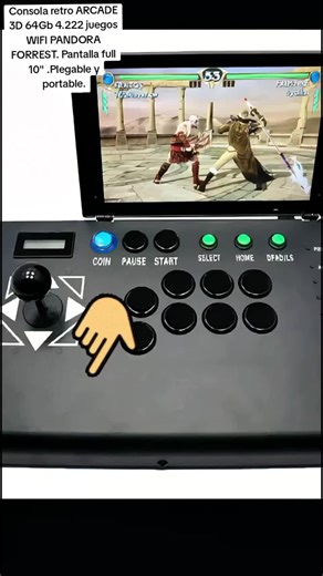 Consola retro ARCADE 3D 64Gb 4222 juego WIFI PANDORA FORREST. Pantalla full 10