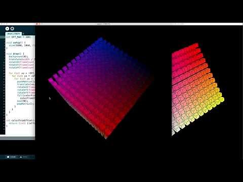 Animated Cube of Cubes with Java and Processing