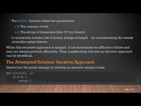 Understanding Recursive to Iterative Transformation in Python: Simplifying Your Code