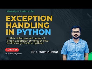 Exception Handling in Python | Try, Except, Finally with Examples