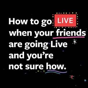 Facebook Live lets your friends see what you're doing as you're doing it.