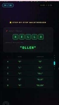 Reverse a String in JavaScript Using a Loop! 🔄 #Shorts