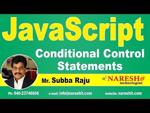 JavaScript Conditional Control Statements | JavaScript Tutorial | Mr. Subba Raju
