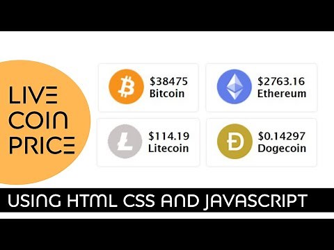 How To Show The Live Price of CryptoCurrency on website using HTML CSS, and Javascript