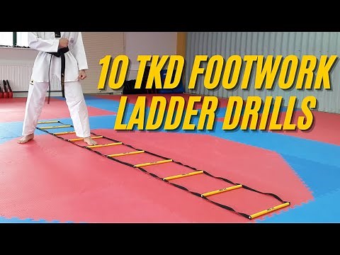 10 Taekwondo Ladder Sparring Drills | Footwork/Movement - Part 1