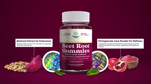 Flow Boosting Beet Root Gummies - Invigorating Beet Gummies for Adults Nitric Oxide Energy & Heart Health Support with Grapeseed Pomegranate & Vitamin B12 - Vegan Non-GMO & Gluten Free - 60 Count