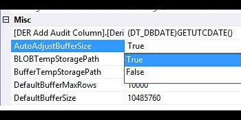Improve Data Flow Performance with SSIS AutoAdjustBufferSize