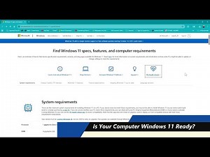 Use PC Health Check to find out if your computer is Windows 11 ready.