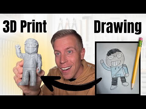 How to Turn a Drawing into a 3D Print Model - Super Easy!