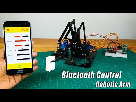 How to make a Bluetooth controlled Robot Arm with Arduino #SriTu_Hobby #bluetooth #robotics