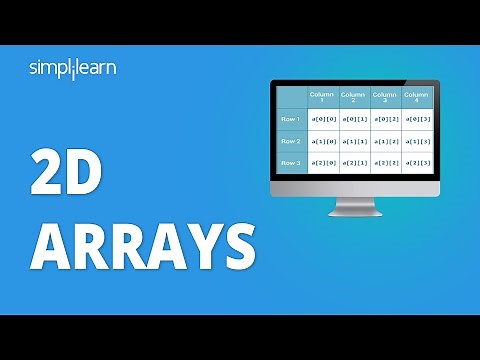 2D Arrays | Introduction To Two Dimensional Arrays | Implementation Of 2D Arrays | Simplilearn