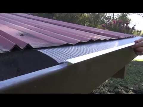 EasyOn Gutterguard: Installing on corrugated metal roof