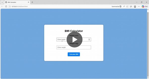 Frontend Practice: BMI Calculator with JavaScript, HTML, and CSS | Varshitha S posted on the topic | LinkedIn