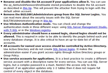 SQL Server Security Checklist