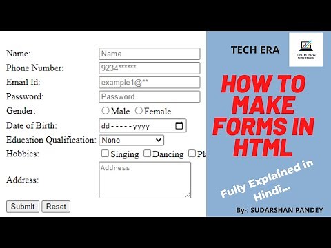 Learn How To Make Registration Form In HTML