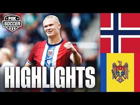 Erling Haaland scores 5 GOALS in Norway's win vs. Moldova | UEFA World Cup Qualifying | FOX SOCCER