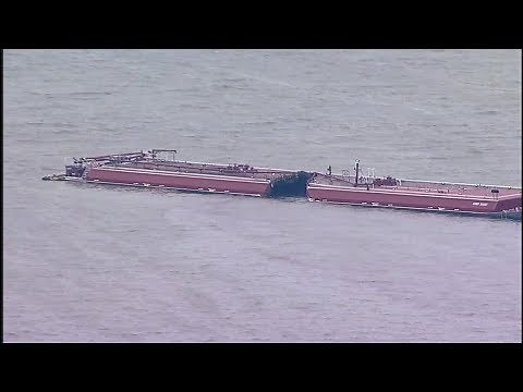 WATCH LIVE: Barge and vessel collide in Houston Ship channel