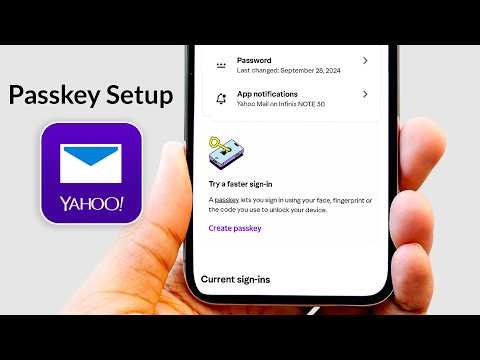 Secure Yahoo Mail Login | Passkey Setup on Android and iPhone