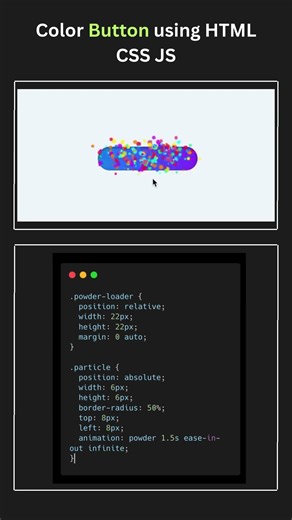 Color Button using HTML CSS JS
