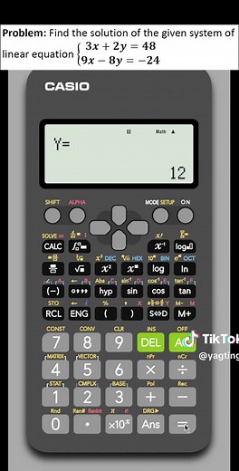 Calculator Technique 4: Solving Linear Equations