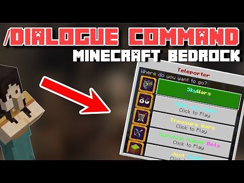 /dialogue Command | Minecraft Bedrock | 1.18.1 | Create a Server GUI | Realms, Servers, Worlds