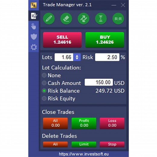 Trade Manager for MT5 & MT4 | InvestSoft - Forex EA | Forex Indicators | Forex Tools