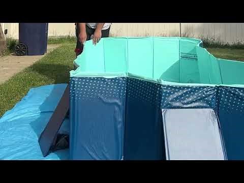 Foldable Non Inflatable Kids' and Adults' Outdoor Swimming Pool Hard Plastic Shell, Kid Pool for B