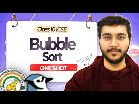 Bubble Sort in Java for Class 10 ICSE (1D Arrays)