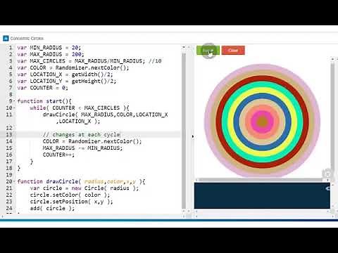 Concentric Circles with Javascript