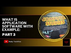 what is application software with example || chapter 1 || class 11 || sindh board