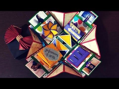 explosion box (full tutorial with inner cards) | how to make explosion box | handmade explosion box