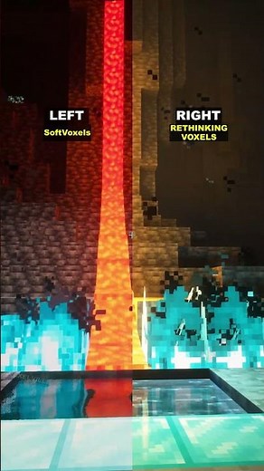 Minecraft Shaders: SoftVoxels or Rethinking Voxels? 🔥 #shorts