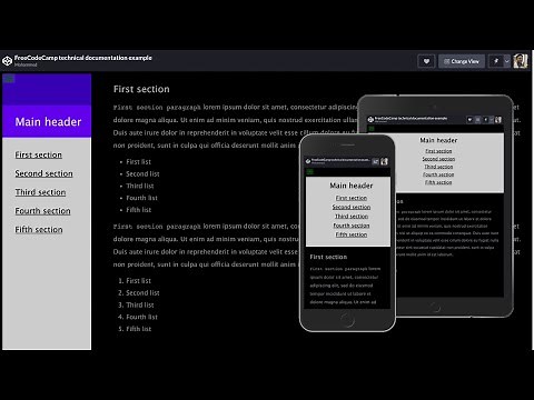 Create a Technical Documentation Page FreeCodeCamp using HTML & CSS