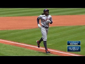 DET@CLE: Maybin drills a two-run dinger to left field