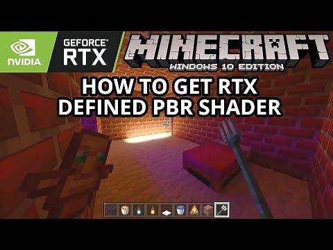 Minecraft Windows 10 - How To Get RTX (Defined PBR Shader) Minecraft Bedrock PC Gameplay