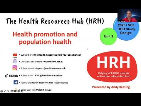 Health promotion and population health (Unit 3).