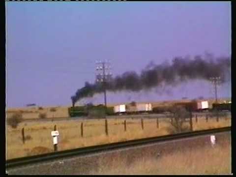 South African Railways steam locomotives around Kimberley 1990